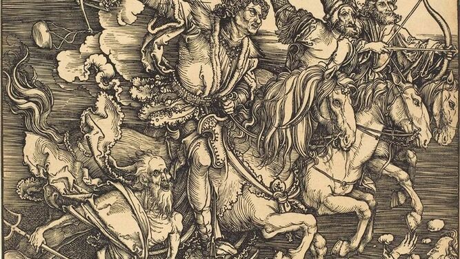 Detalle de la obra de Durero 'Los cuatro jinetes del Apocalipsis'