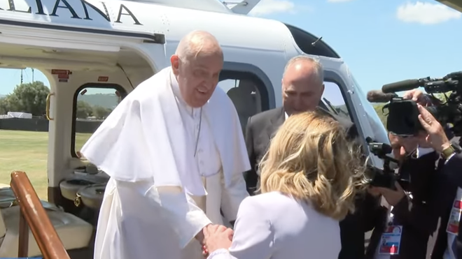 Meloni recibió al Papa