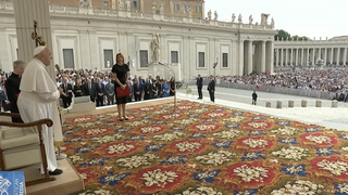 Francisco, al comienzo de su audiencia