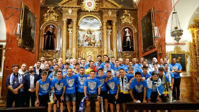El Málaga CF asciende a Segunda y se lo agradece a la Virgen