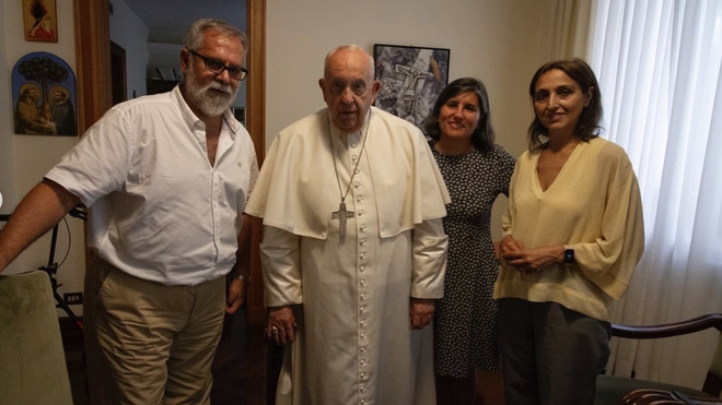 Francisco, con Helena Maleno, Javier Baeza y Patricia Fernández