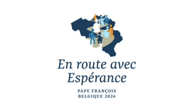Logo del viaje papal a Bélgica