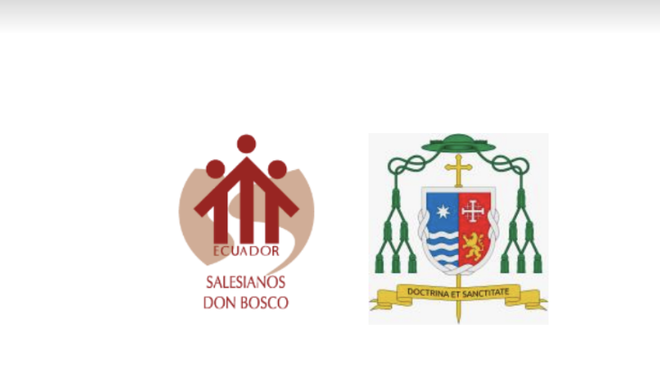 Salesianos y escudo de monseñor Munilla
