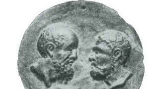 Medallón de bronce de Pedro y Pablo, hacia el año 200