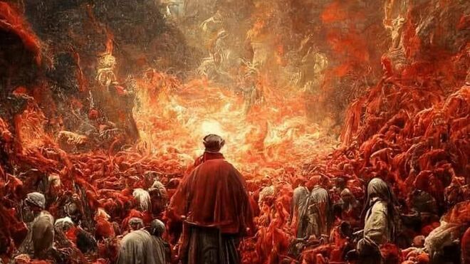 El Infierno de Dante creado con IA