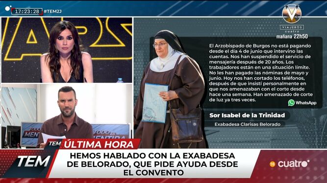 La ex abadesa, contra Iceta: "¡Nos quieren asfixiar!"