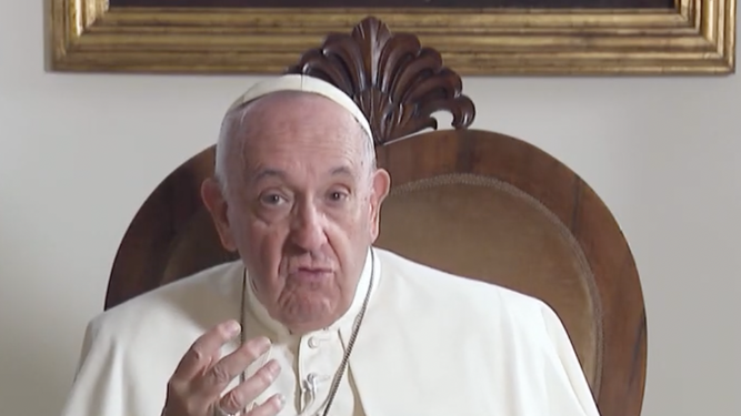 Captura de uno de los vídeos del Papa