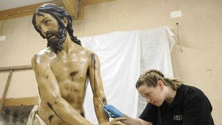 Catedral de Valladolid, taller improvisado