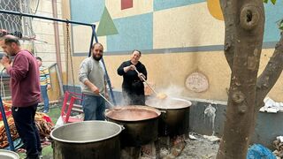 La cocina de la parroquia de la Sagrada Familia de Gaza