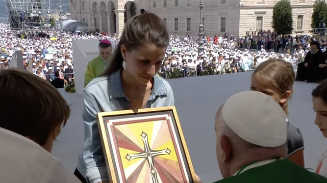 El regalo de los niños al Papa