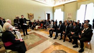 Audiencia en enero de 2024 a una delegación de la Red Mundial de Oración del Papa