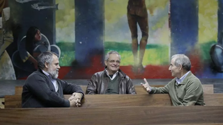 Javier Baeza y Evaristo Villar con Eubilio Rodríguez
