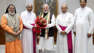 Los obispos de la India con el presidente Modi