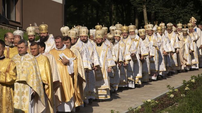 Obispos de la Iglesia Greco-Católica Ucraniana en su sínodo