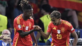 Lamine Yamal y Nico Williams