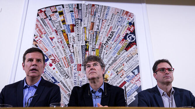 Conferencia de prensa de Juan Carlos Cruz, James Hamilton y José Andrés Murillo