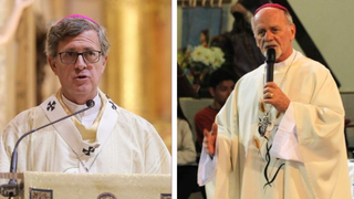 Monseñor Garcia Cuerva, arzobispo de Buenos Aires y monseñor Bokalic, obispo de Santiago del Estero