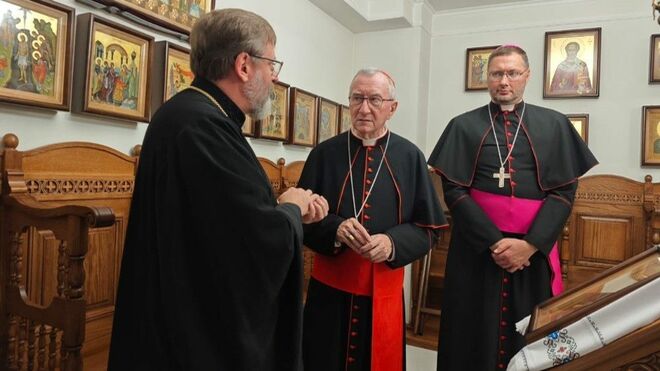 Parolin con Sviatoslav Shevchuk