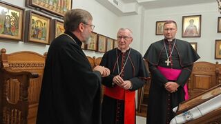 Parolin con Sviatoslav Shevchuk