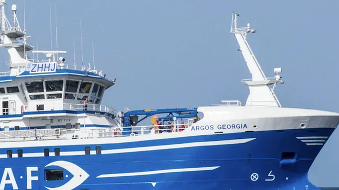 El buque naufrgado en las Maldinas, 'Argos Georgia'