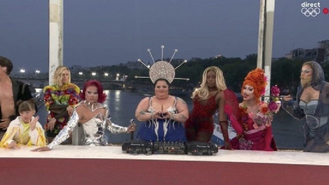 Parodia de La Última Cena, en la ceremonia inaugural