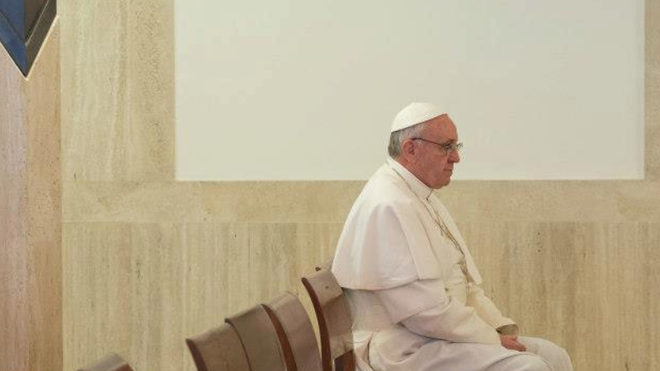 El Papa orando