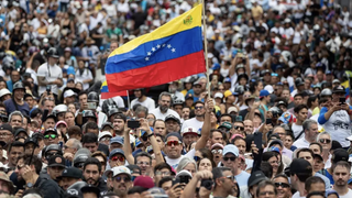 Manifestación de apoyo al candidato opositor Edmundo González