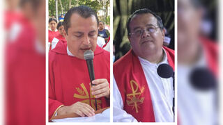 Monseñor Ulises René Vega Matamoros y monseñor Edgar Sacasa