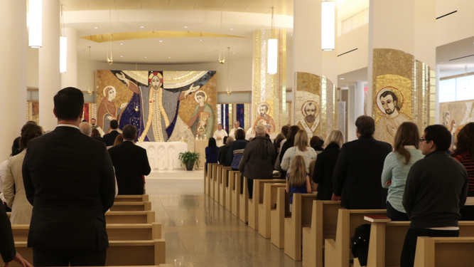 Mosaicos de Rupnik en el Santuario Nacional San Juan Pablo II en Washington