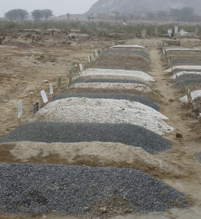 Tumbas de ahmadís asesinados en Pakistán