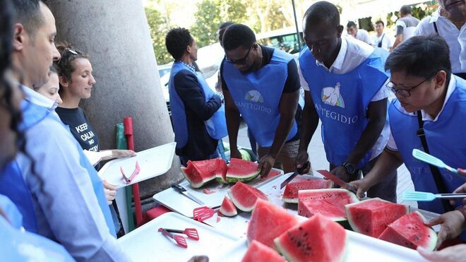 El 'ferragosto' solidario de Sant'Egidio con los refugiados y personas sin hogar