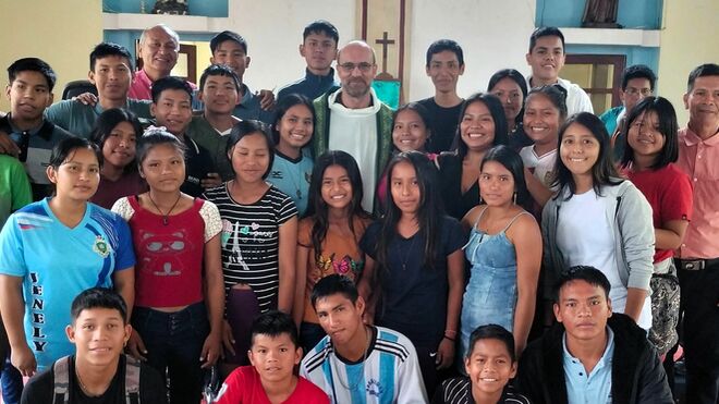 Con los jóvenes de Yanashi, Huanta y Santa Amelia (río Amazonas)