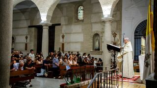 Francisco Cerro, en la Vigilia de Oración por el pequeño Mateo, en Mocejón
