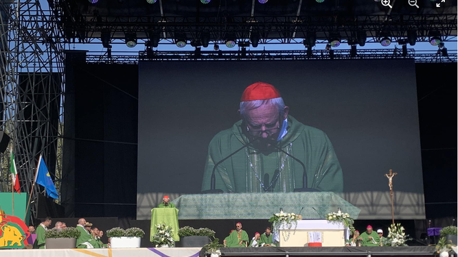 Misa de clausura de la Ruta 2014 de los scouts italianos