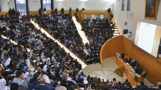Sesión académica en la Urbaniana en una foto de archivo