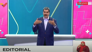 Nicolás Maduro en la televisión estatal venezolana