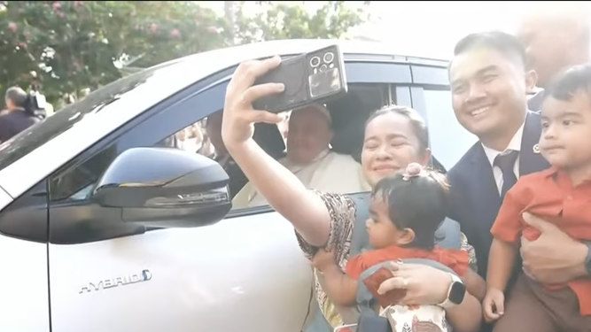 Un selfie con el Papa