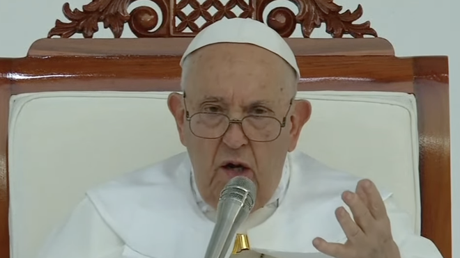 Francisco, vibfrante, en su homilía