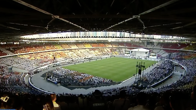 El estadio, abarrotado