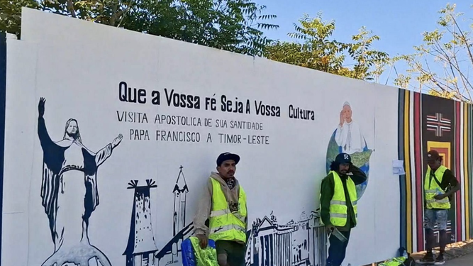 Esperando al Papa en Timor