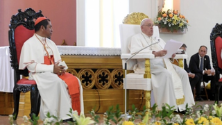 El Papa y el cardenal Virgilio do Carmo da Silva