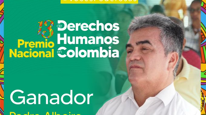 El Padre Albeiro Parra, entre los ganadores del Premio Nacional de Derechos Humanos