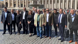 Miembros de la CGT en el Vaticano