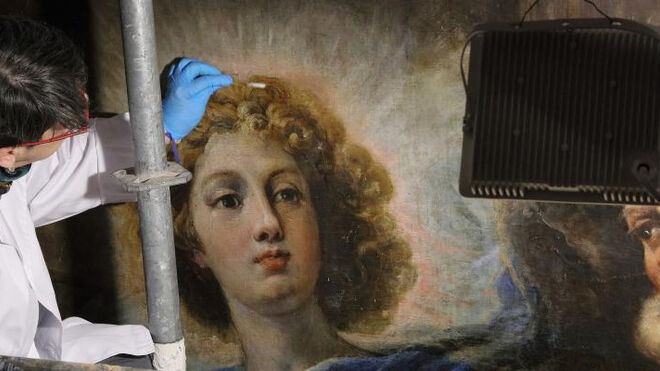 Restauración de la obra de Rizi 'La liberación de san Pedro'