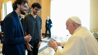El Papa durante la audiencia a los participantes de la edición del 2023 del Concurso de Navidad, 'Christmas Contest'