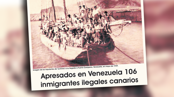 Migrantes canarios apresados en Venezuela. 1949