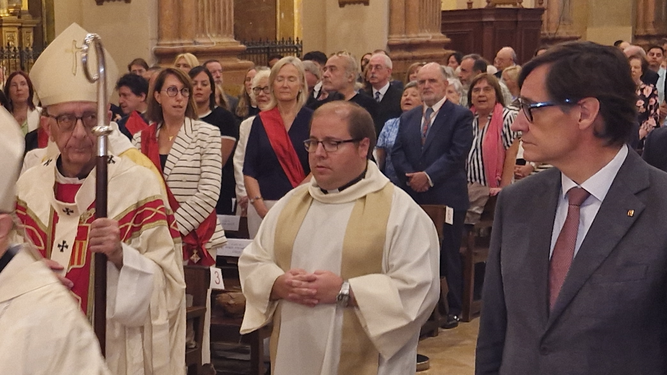Omella e Illa en la basílica de la Mercé