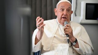 El Papa Francisco en una conferencia de prensa