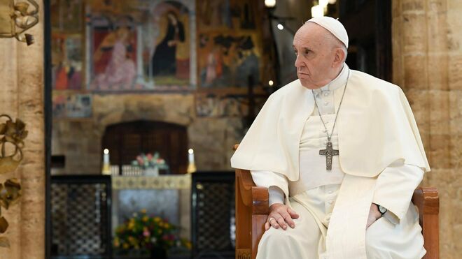Imagen del Papa en un encuentro por la paz en Asís
