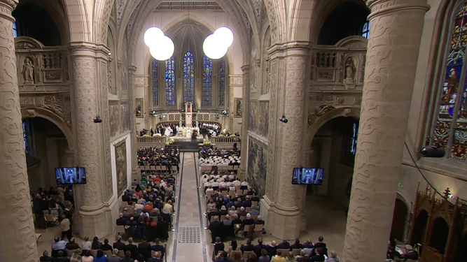 La catedral de Notre Dame de Luxumburgo se llenó para escuchar al Papa